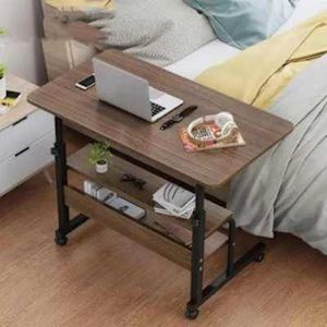 Laptop Table with Wheels, Adjustable Laptop Stand Desk