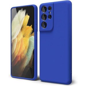 Silicon Pure Blue Silicone phone cases for Sam S21 ultra 