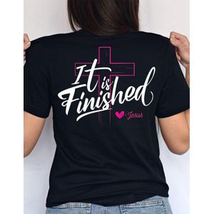 “It Is Finished” – Premium Christian Statement T-Shirt (Black Edition)
