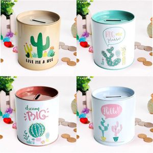 Cute Metal Money Saving Box / Piggy Bank with Coin Slot-multicolor