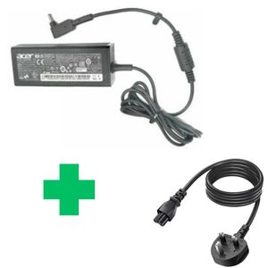 Acer Small Pin Laptop Adapter Charger with UK 3-Pin Plug