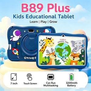 NODIZZ B89 Plus 7 inch Kids Educational Tablet, System Displayed RAM 4GB +ROM 128GB, Preloaded Learning Apps, Parental Control Shockproof & Long Battery Fast Shipping Coming with kid's gifts (or 1 power bank), Blue