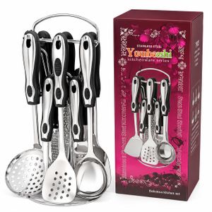 Kitchen Utensils Set Stainless Steel Cooking Utensil Set With Stand