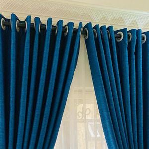 2 Metres (1 piece) Blue for a patio sliding door and window Curtains.