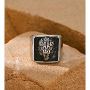 Generic Xim Men's Lion Ring -Gold , Silver 