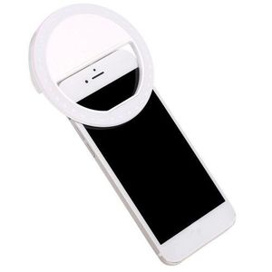 Portable Selfie LED Camera Ring Flash Fill Light -White