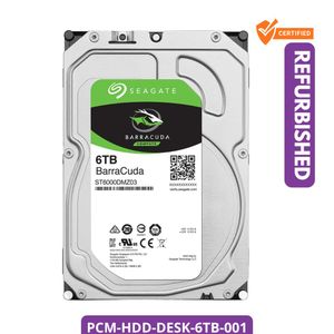 Universal 6TB Internal Desktop Hard Drive 3.5-Inch SATA HDD for PC Storage & Backup - Refurbished
