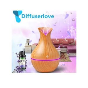 Wooden Essential Oil Electric Air Freshener Humidifier Diffuser - Brown.
