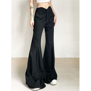 Vimly High Waist Black Flare Dress Pants for Women 2023 Autumn