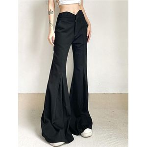 Flared Leggings Women Sweatpants Tie Up Elastic High Waist Pant