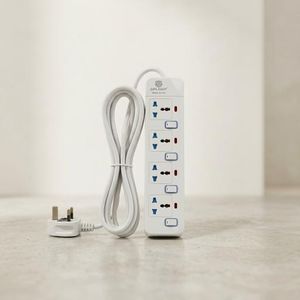 EASY POWER EP-914 Multi-Plug Extension Socket - Heavy Duty Power Strip with Surge Protection