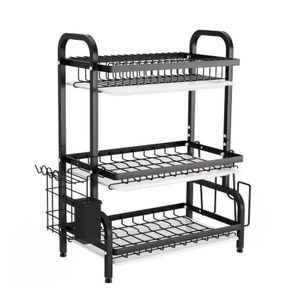 BLACK 3 tier dishrack