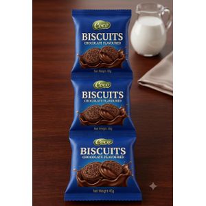 A Box (40 Pieces) Of Chocolate Sweet Biscuits 