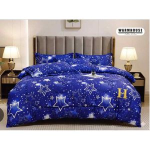 Grace Foam 5*6 Duvet Set, 1 Duvet ,1 Bedsheet & 2 Pillow Cases -Navy Blue