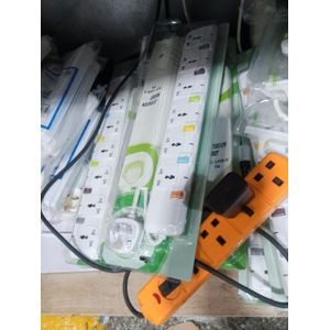 G & T 6 Way Extension Cable - White