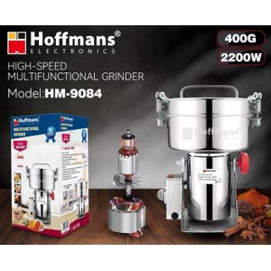 Hoffmans 2200W Electric High-Speed Multifunctional Grinder 400G HM - 9084 - Silver