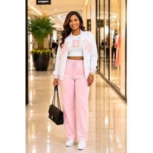 Women's Stylish Crop Tops - White/Pink