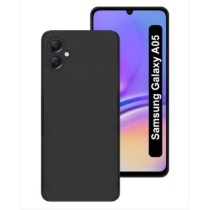 Samsung Galaxy A05 Soft Rubber Liquid Silicone Case Cover Black