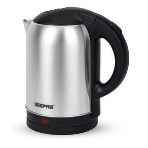 Geepas Stainless Steel Electric Kettle With Auto Shutt off and Boil Dry Protection 2liters - Silver