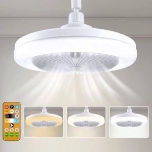 Led Multifuctional Fan with Bulb - White