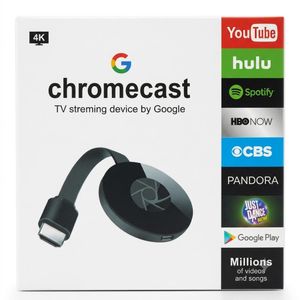 Google 4K Chromecast streaming device, which plugs into your TV's HDMI port to let you play videos and music from apps like YouTube and Hulu. Usb type C powered 