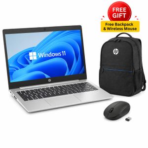 Hp ProBook 440 G5 - Core I5 10th Gen - 8GB RAM - 256GB SSD - ( Complementary Wireless Mouse and Back Pack ) Business Laptop - Student Laptop - Laptop For Programming & Light Graphics - Refurbished Business Laptop