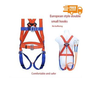 Full body safety harness- Full Body Double Lanyard, High Altitude Work Safety Belt with 2m Hook, Suitable for High Altitude Work and Outdoor Climbing Training