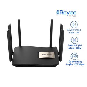 Ruijie  Reyee RG-EW1200G Pro is a 1300M dual-band Gigabit wireless router offering Wi-Fi 5 speeds, six omnidirectional antennas, and four Gigabit Ethernet ports for home and SOHO office