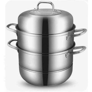 3 Tier food steamer -Silver 