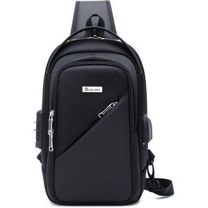 DUSLANG Anti-Theft Sling Bag with USB Charging & Combination Lock