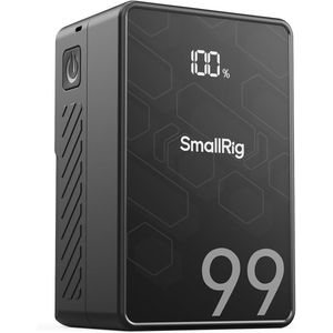 SMALLRIG V Mount Battery VB99 SE, 99Wh / 6800mAh mini V-Mount Battery with PD 65W USB-C Fast Charging, with D-TAP, USB-A, Dual DC Port, OLED Screen, for Camera, Camcorder, Monitor, Video Light - 4823 - Black