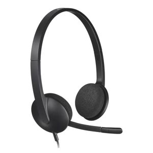 Logitech H340 USB Wired Headset - Comfortable and Clear Audio Solution - Black