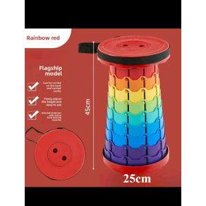 Outdoor Folding Stool,Portable Chair,Foldable Rainbow Telescopic Stool