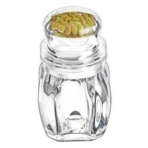 Charming Mini Glass Spice Jar with Decorative Clear Lid 
