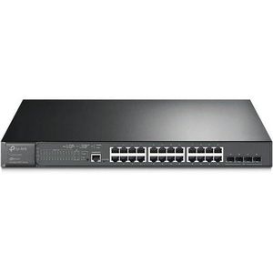 TP Link TL-SG3428MP 24 Port Gigabit L2+ Managed PoE Switch, 24 PoE+ Port @384W, 4 x SFP Slots, PoE Auto Recovery, Support Omada SDN, IPv6 , Static Routing