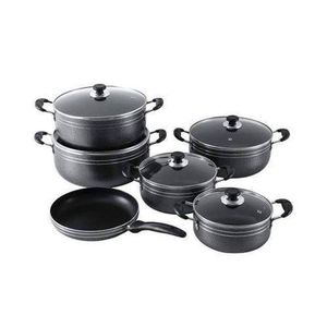 Nonstick Cookware Set Of 11 Pieces - Black
