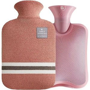 2L Plush Hot Water Bottles With Cover- pink