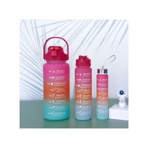 3 In 1 Extra Large Water Bottle Set-sport -Multicolored 