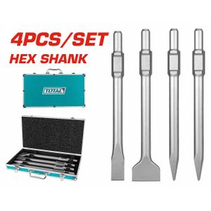 TOTAL 4Pc Hex Chisel Set