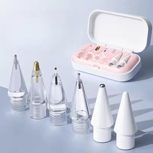 Replaceable Pencil Tips for Apple Pencil 1 2 3 Soft Silicone Protective Cap - White