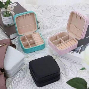 Portable Jewelry Box, Ring-Necklace-Earring Storage Box 1pc - Multi-Color.