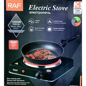 RAF Single Burner Solid Hot Plate  1000W - Black