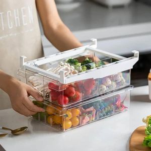 2pcs Fridge Storage Box Side Door Plastic Kitchen Vegetable Fruit Egg Snack  Organizer Container For Food Fresh-keeping