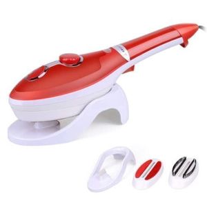 Portable Electric Garment Steam Iron Brush - Red, White