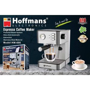 Hoffmans Espresso Coffee Maker - Black