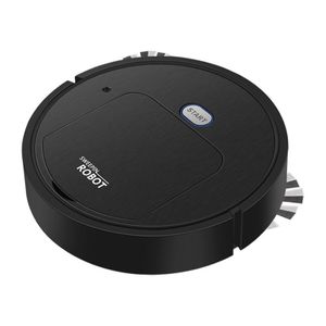 Robot Vacuum, Automatic Vacuum Cleaner Low Noise Rechargeable 3 in 1 Intelligent Sweeping Robot for Hair Dirty Black for Pet Hair Carpets Hard Floors