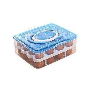 Egg Tray Storage Container 32 Grid - Blue