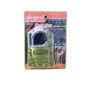 Mindy Large Guarded Anti-Theft, Padlock - Golden