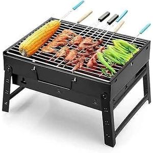 Portable foldable outdoor travel barbecue charcoal grill stove