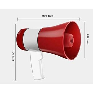 Megaphone Speaker Mic For Recording, Announcement, Audio (Rechargeable) Memory & USB Slot 250 Meter Range Coverage Superior Quality